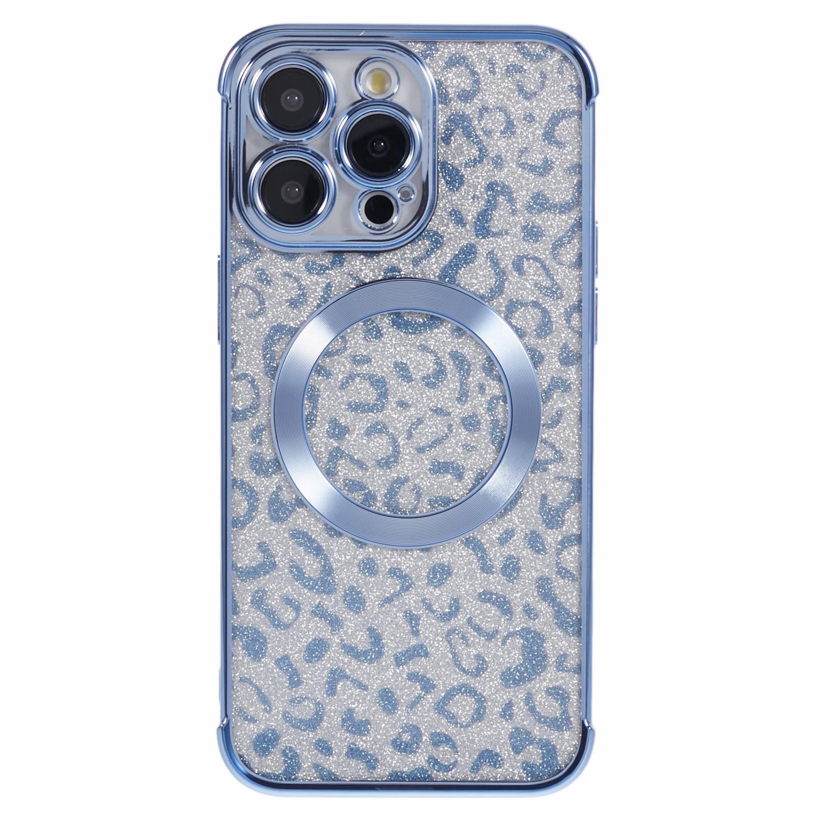 HRF Series for iPhone 15 Pro Magnetic Phone Case Glitter Leopard Electroplating TPU Cover HRF Series for iPhone 15 Pro Magnetic Phone Case Glitter Leopard Electroplating TPU Cover